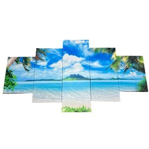5 Panel Canvas Print Oceanscape Wall Art Framed Ready to Hang